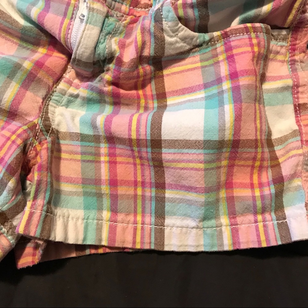 Arizona Jeans Company Pink Plaid Girls Shorts Size 7 - Picture 4 of 8